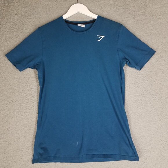 Gymshark T-Shirt Adult Medium Blue Gym Workout Active Casual Crewneck Basic - Picture 1 of 8
